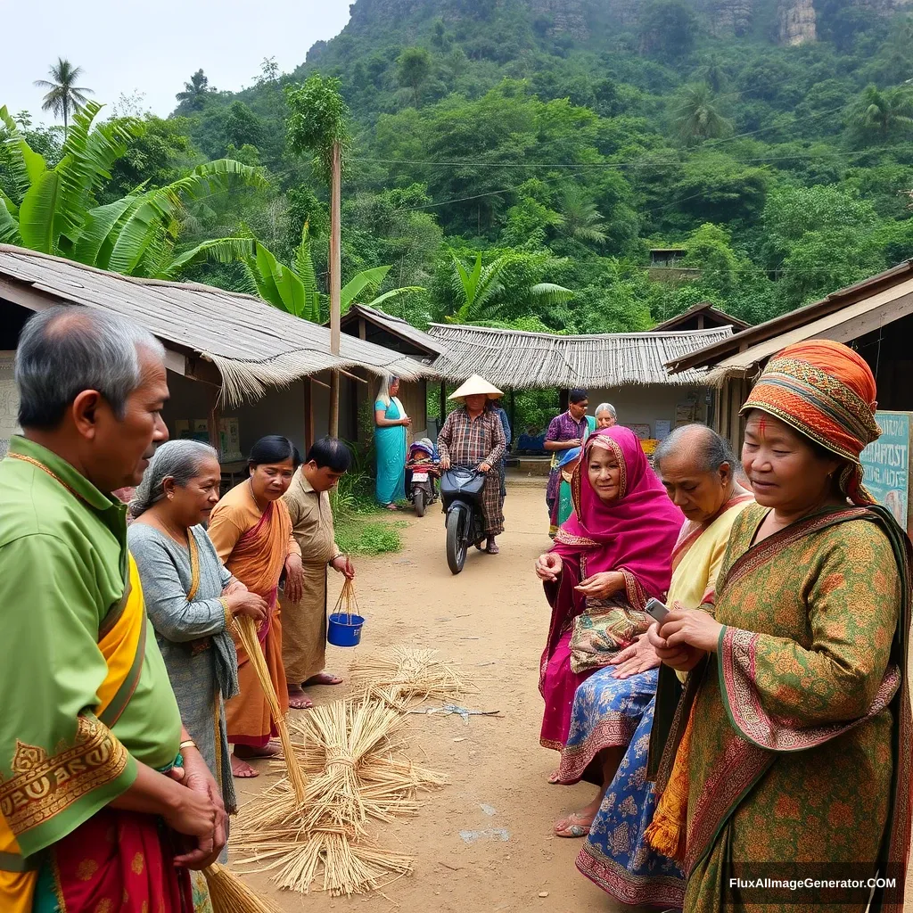 The villagers are busy preparing for the annual "Prince Grandpa and Grandma Return to Her Parental Home" cultural festival.