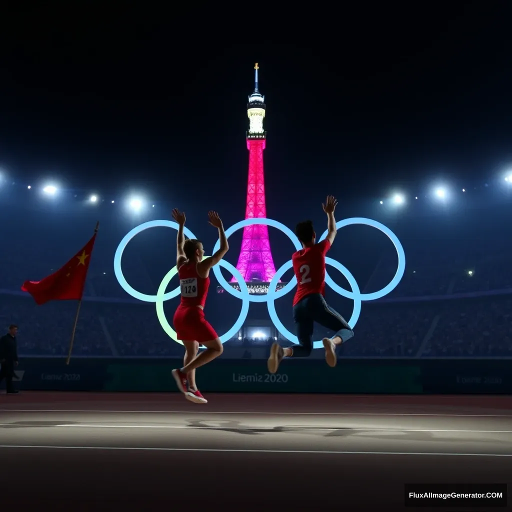 "Write a song about the achievements of Chinese athletes at the Paris Olympic Games."