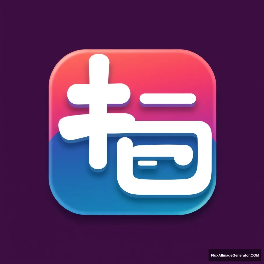 "Design an app icon using the character '饼'." - Image