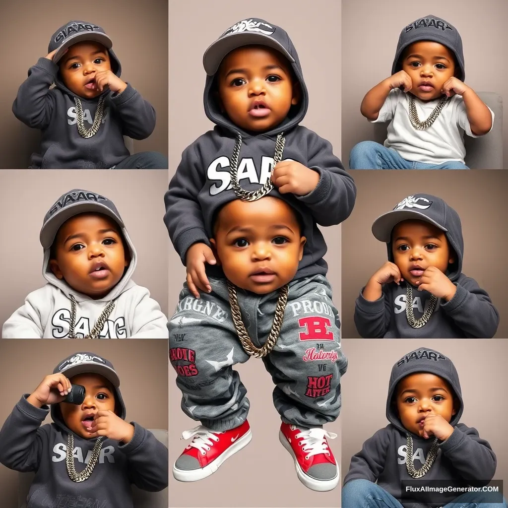 Rapper baby swag collage - Image