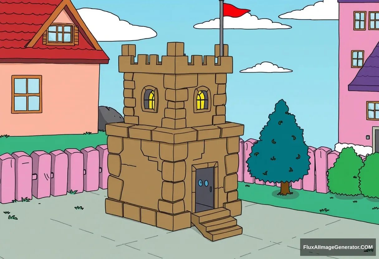 A mouse trap tower in The Simpsons