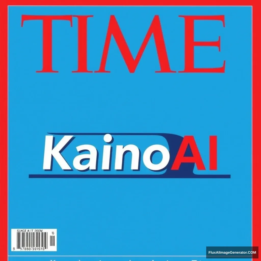 A TIME magazine cover shows a "KainoAI" company, the background is blue.