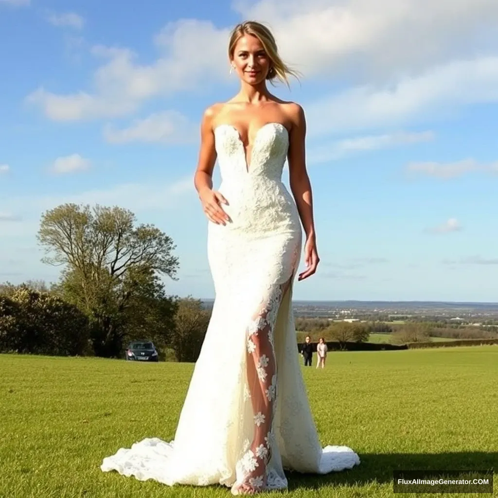 Fitness model influencer Emma's controversial wedding dress. - Image