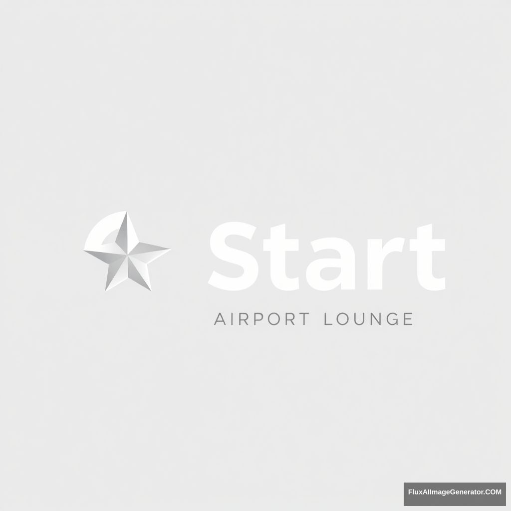 Minimalist black and white logo for a premium airport lounge, featuring the letter 'S' for 'Start' with a six-pointed star incorporated, sleek, elegant, and with a superhero logo vibe. - Image