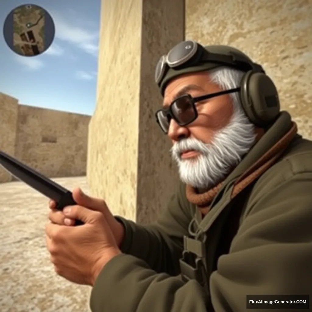 Old Wang was playing Counter-Strike and got knifed around the corner in the map Dust II.