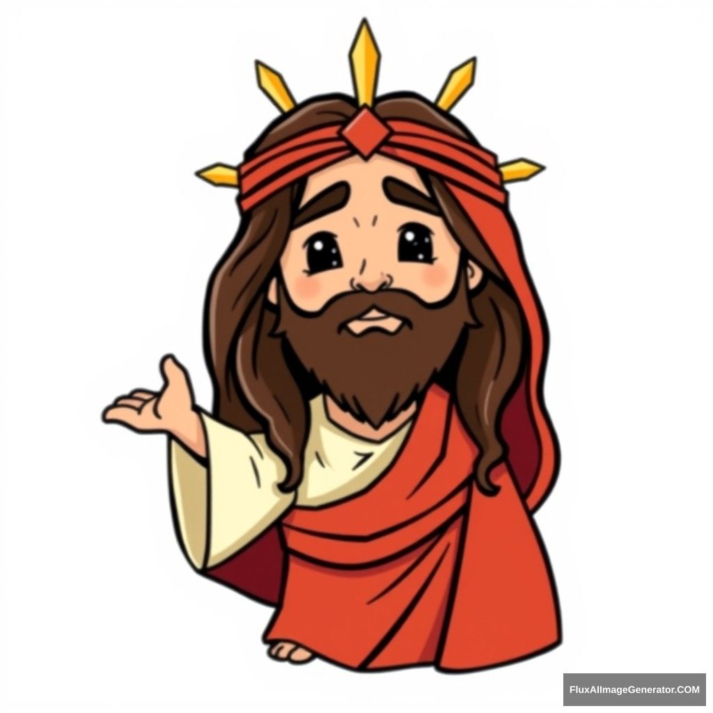 Jesus character design, clipart sheet, white background - Image