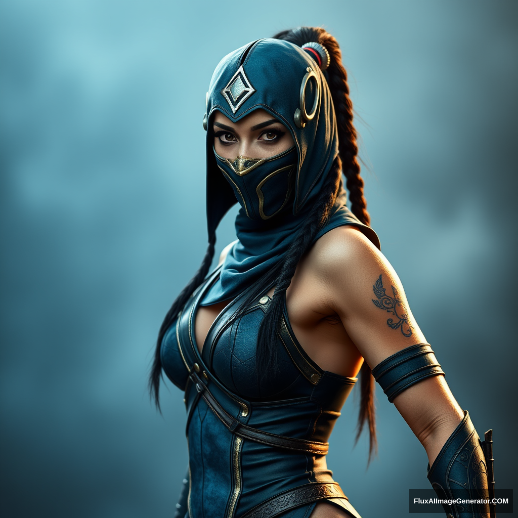 Kitana from Mortal Kombat as a real life human female.