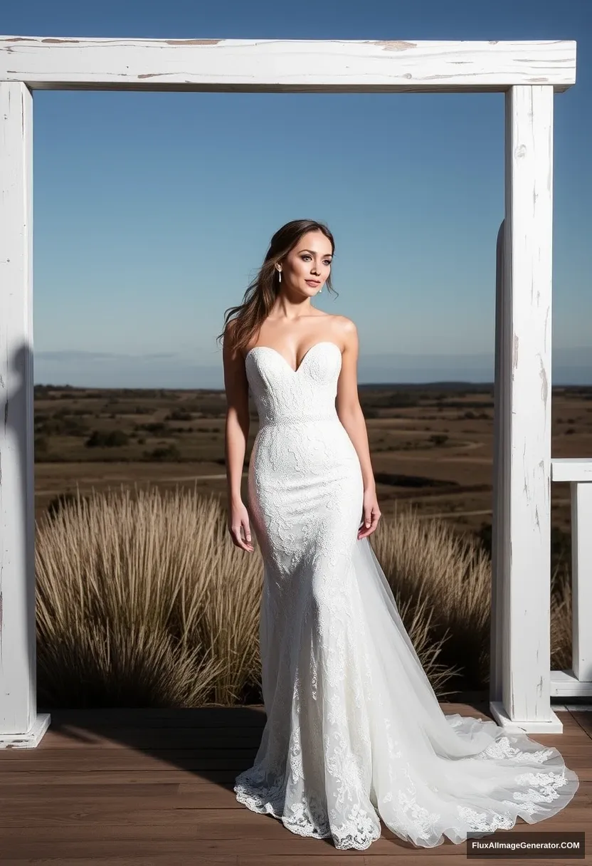 fitness model influencer Emma's wedding dress