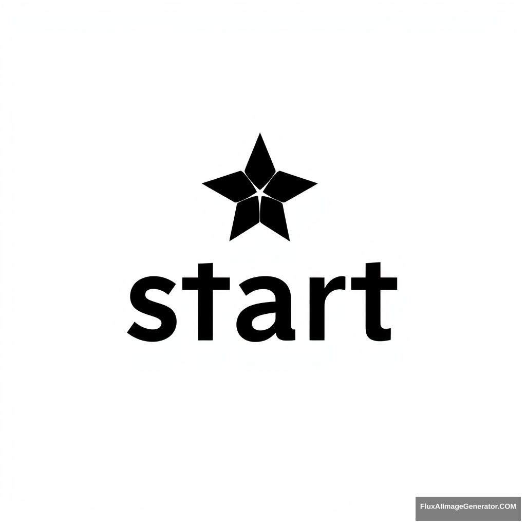 Minimalist black and white logo for a premium airport lounge, featuring the letter 'S' for 'Start' with a six-pointed star incorporated, sleek and elegant. - Image