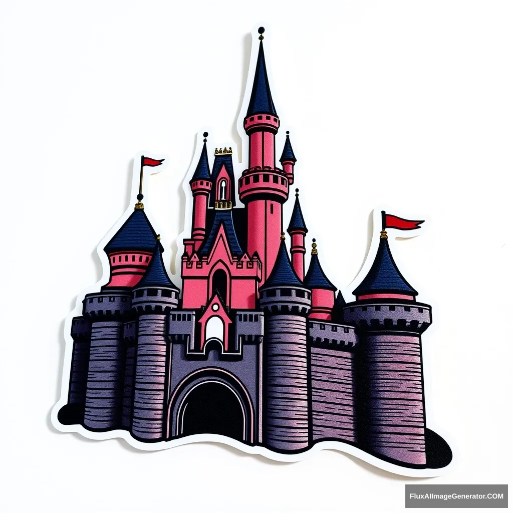 3D Disney sticker white background - Image