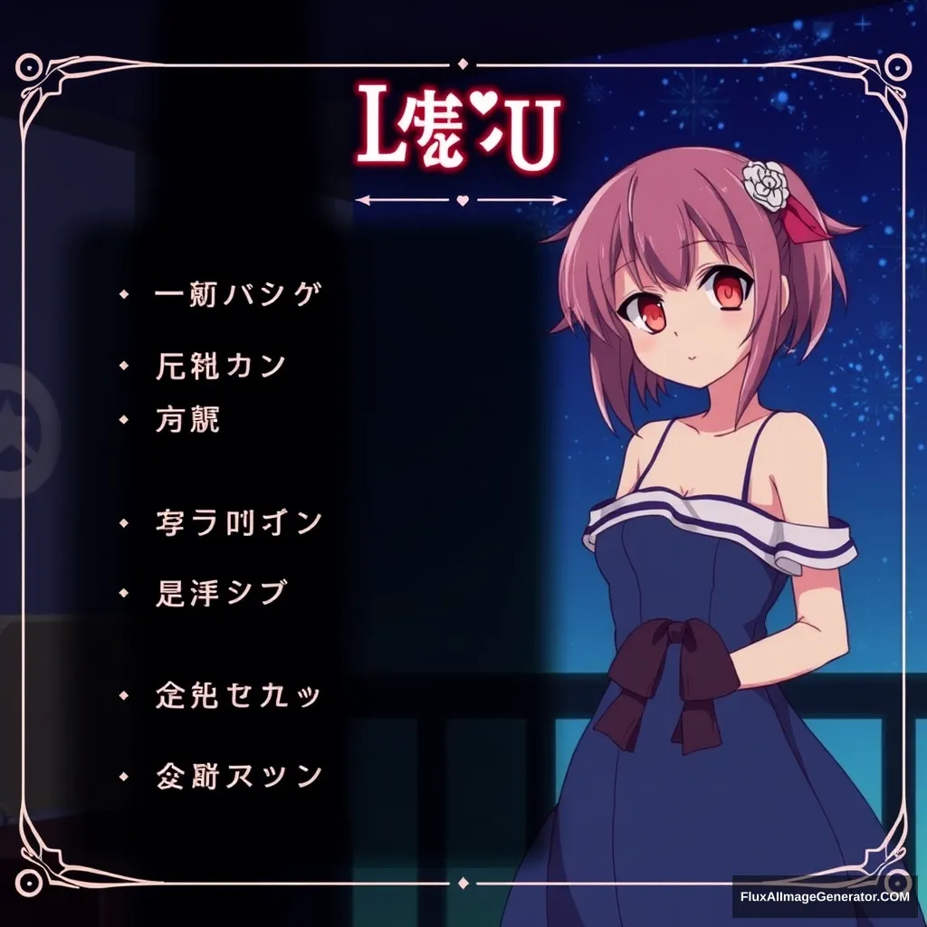 I love anime visual novel main menu. - Image