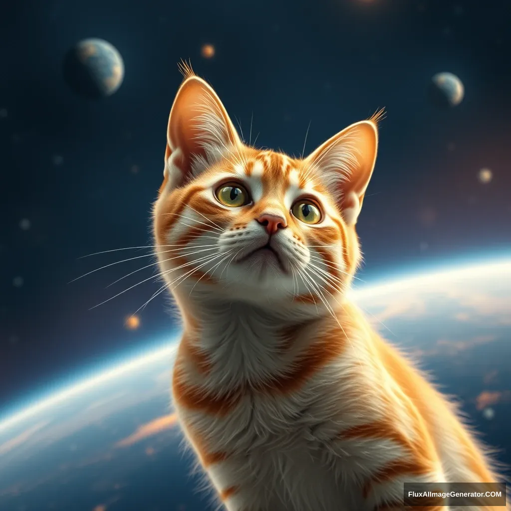 a cat in space - Image