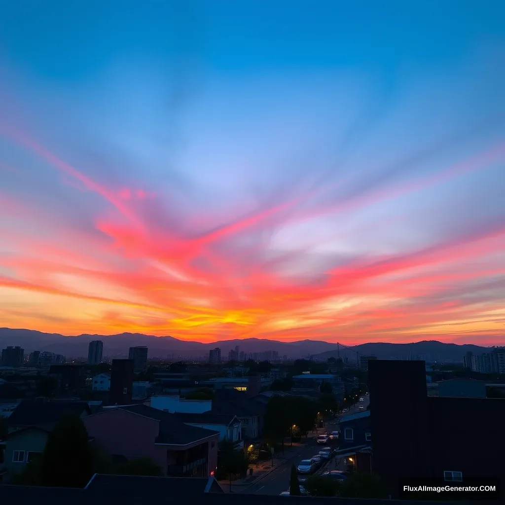 晚霞 translates to "evening glow" or "red sky at dusk."