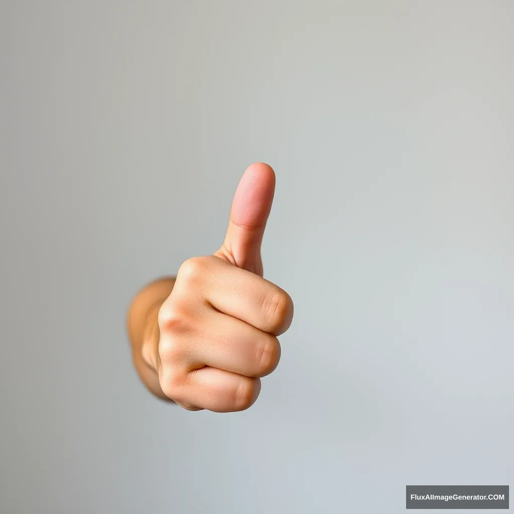 portrait, hand, thumb up, full body. - Image