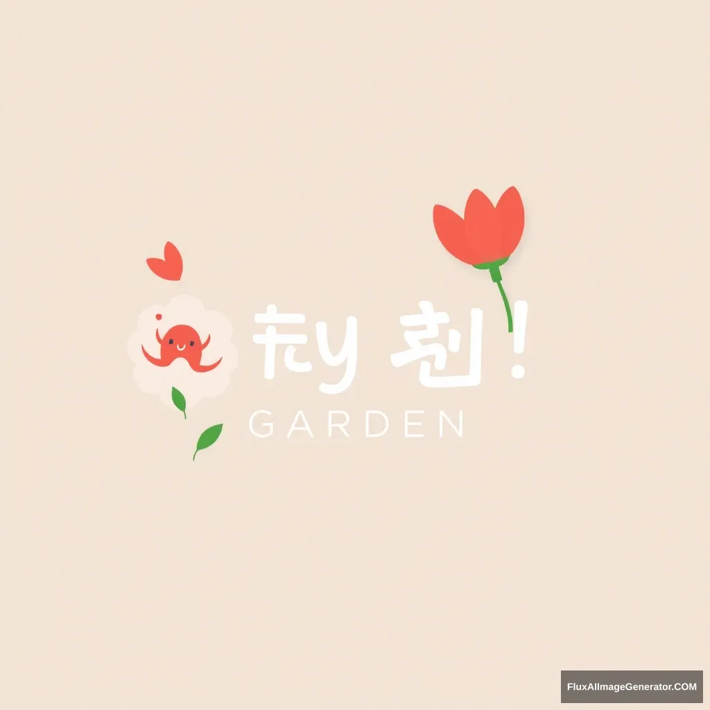 Brand logo of Korean flower house. Name is 'Hey Yu! Garden'. No Chinese Character. - Image