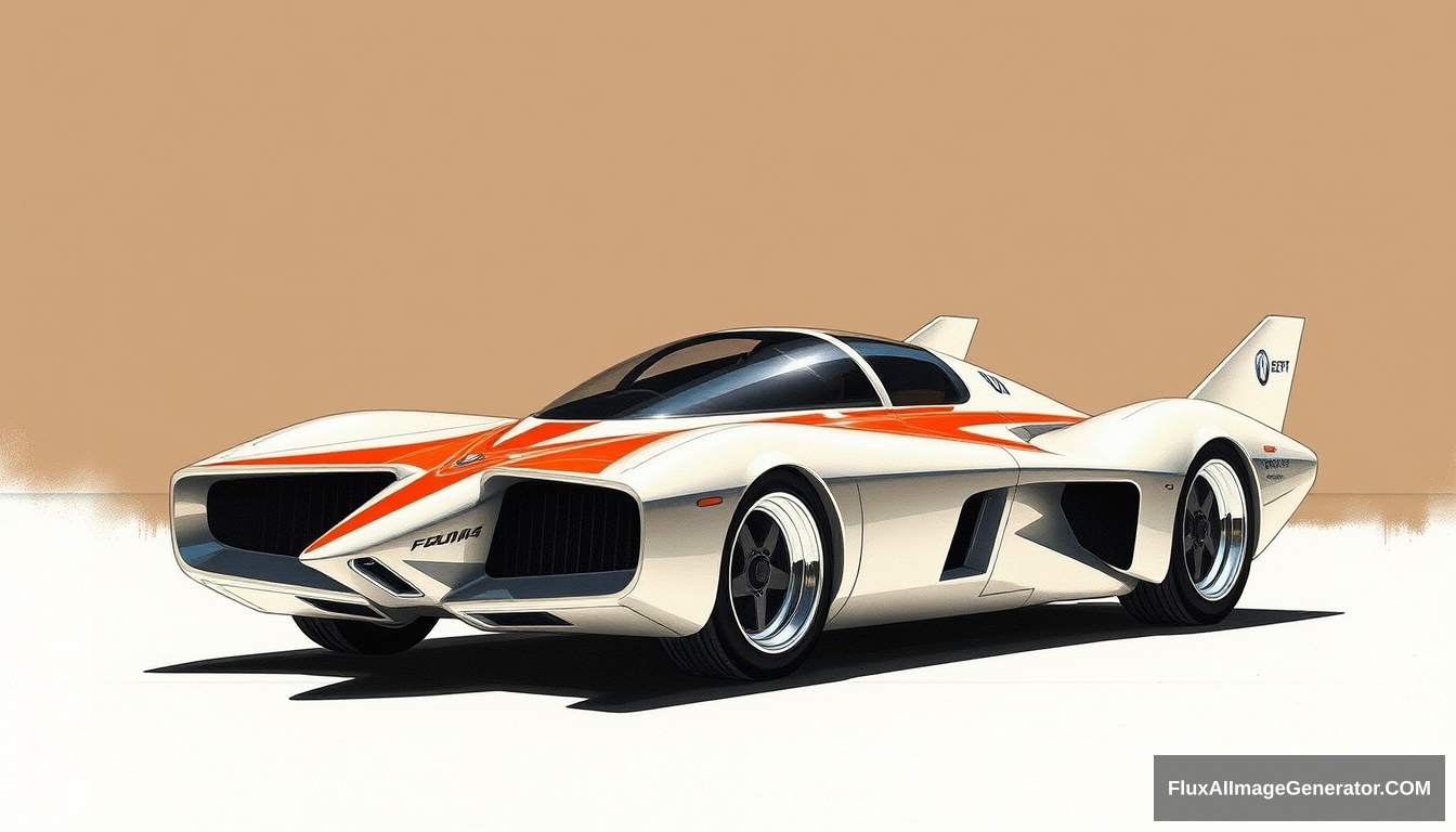 'Concept car, as illustrated by Syd Mead, inspired by the F15 fighter.' - Image