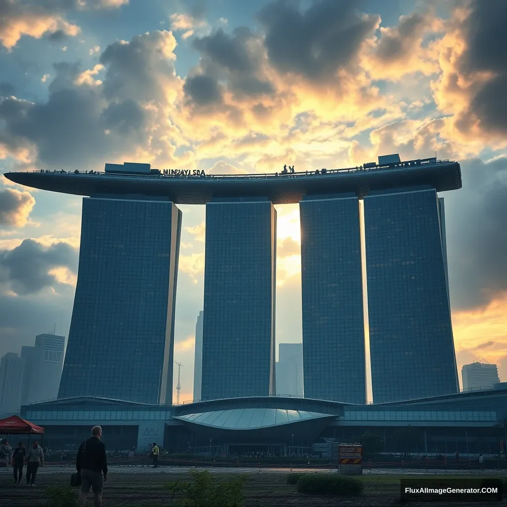 Reimagine the Marina Bay Sands in a post-nuclear apocalyptic world.