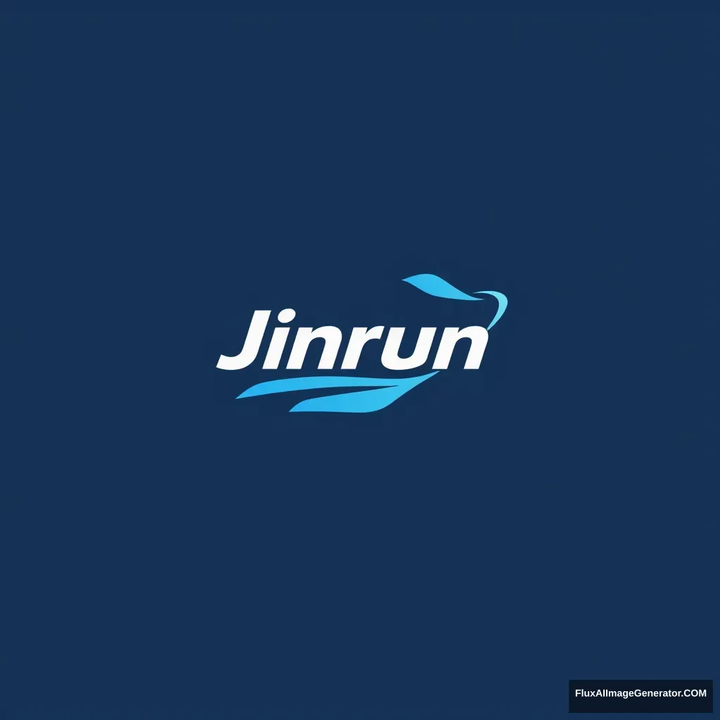 I would like to design a logo for my company named Jinrun. The theme color for the logo is blue, and my company is engaged in the hazardous materials transportation industry.