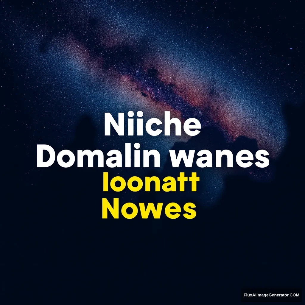 "Newly launched niche domain names" - Image