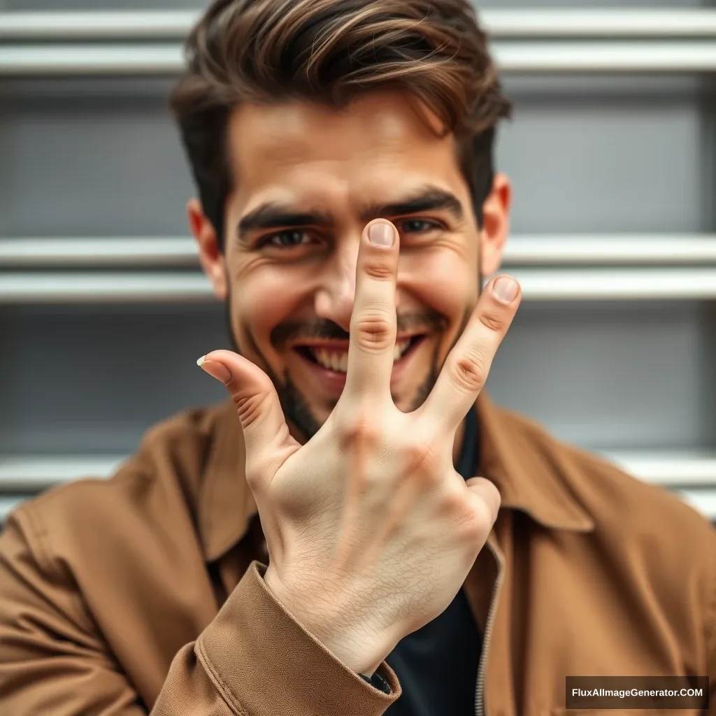 man, hand, smile - Image