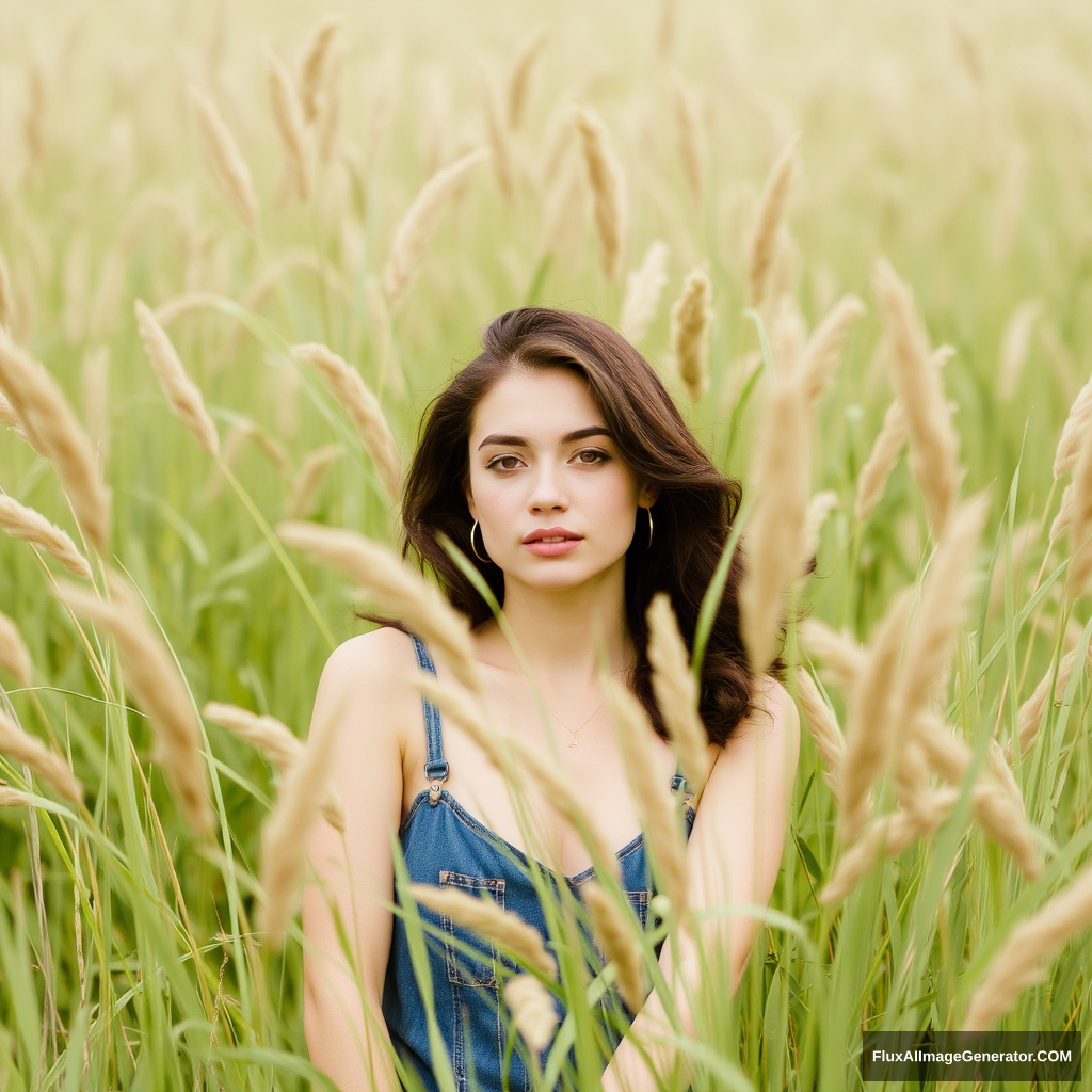 woman in grass