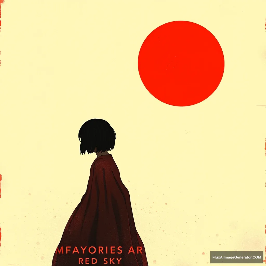 "Create a single cover for Faye Wong's 'Memories are a Red Sky'." - Image