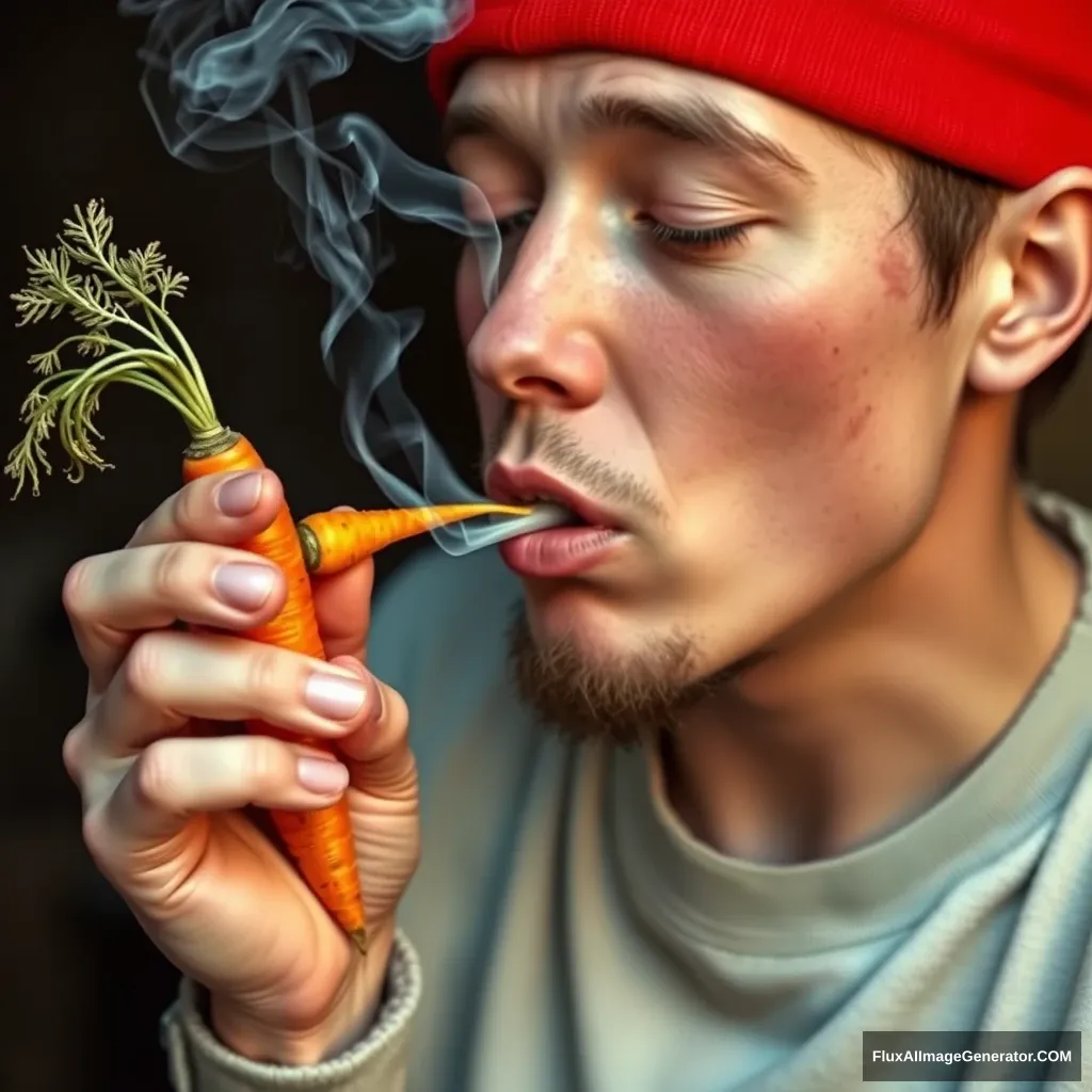 A carrot smoking