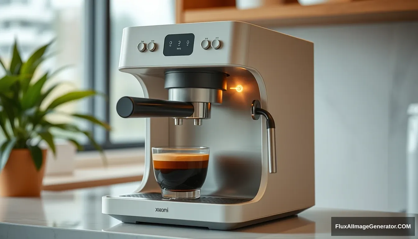 A coffee machine, beautiful, xiaomi style.