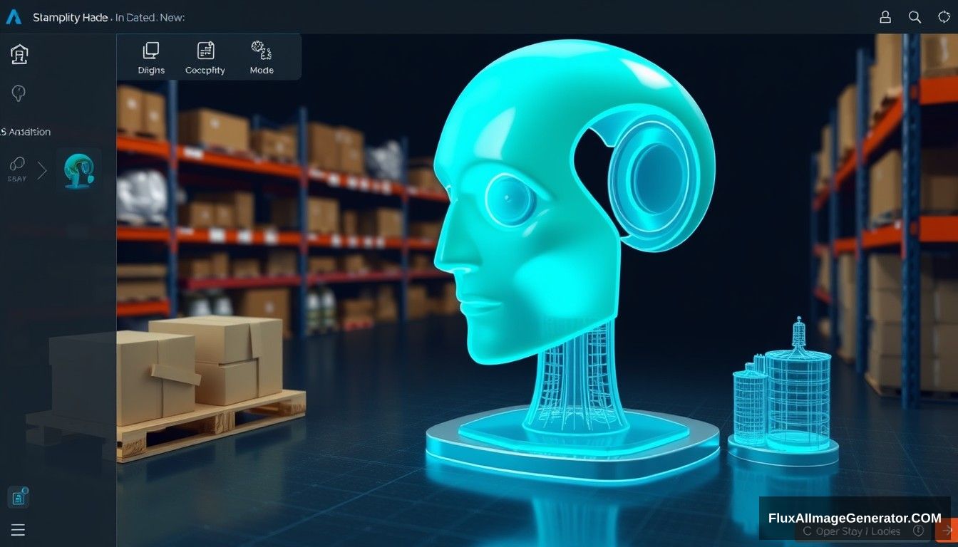 3D design software or AI-powered inventory management system - Image