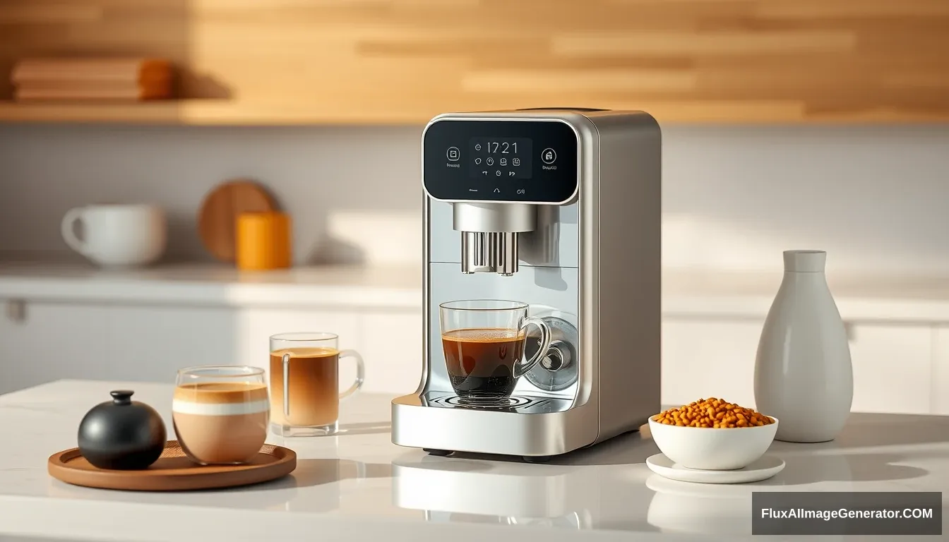 A coffee machine, beautiful, Xiaomi style.