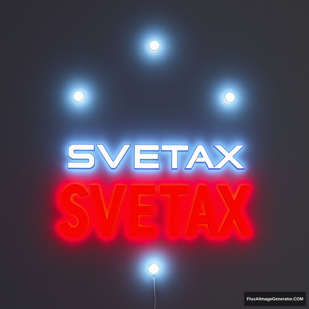 Creative “SVETAX” Led luminaire logo