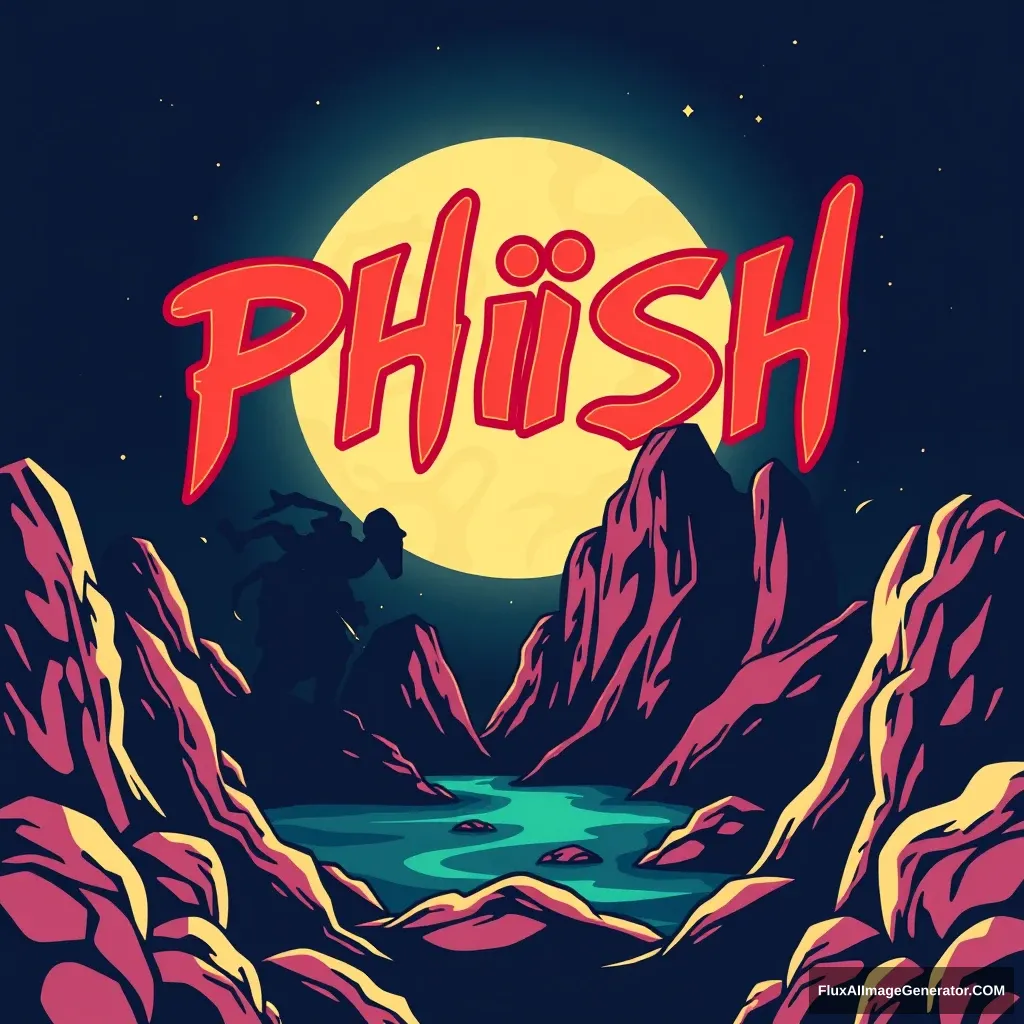 phish in abcrom font