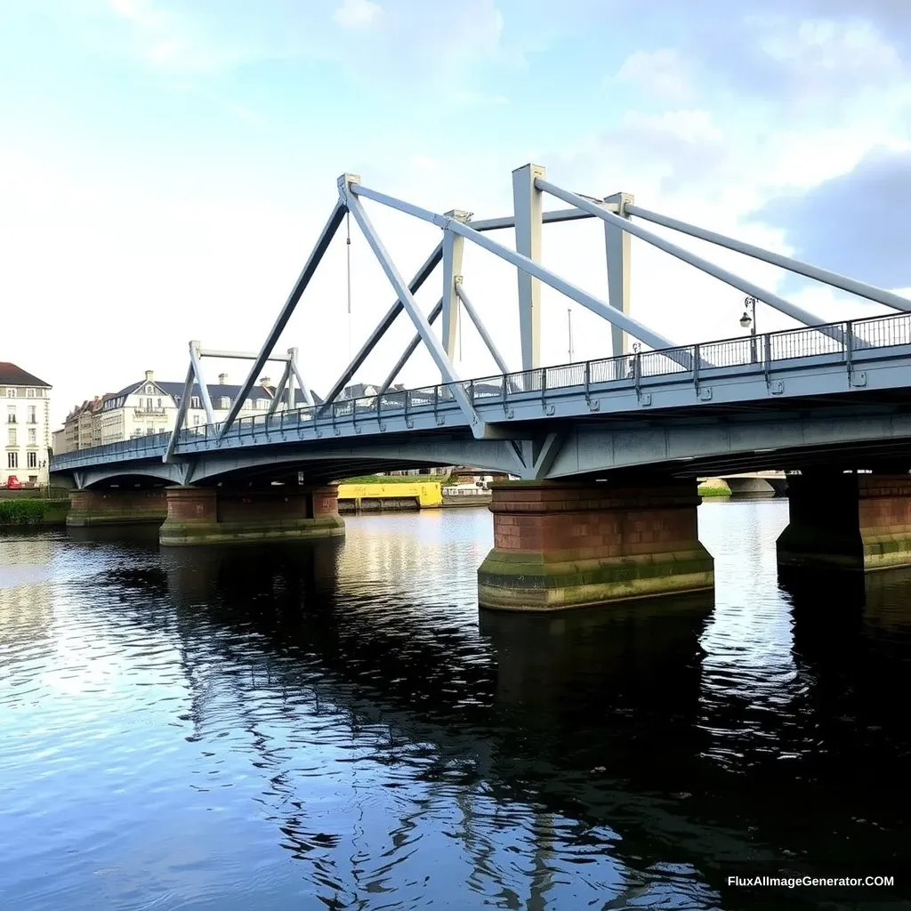 Cantilever bridge over Liffey in Dublin