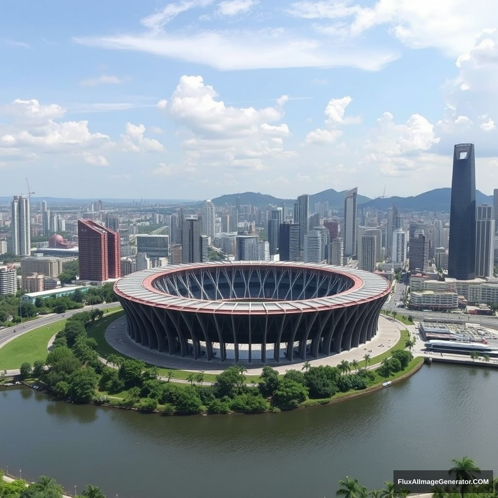 Sao Paulo with the hydro-ring built.