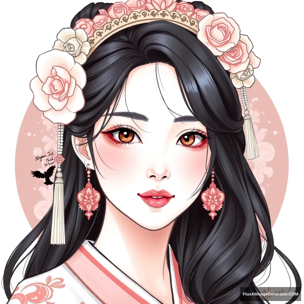 "Draw a pretty Oriental beauty. Realistically."