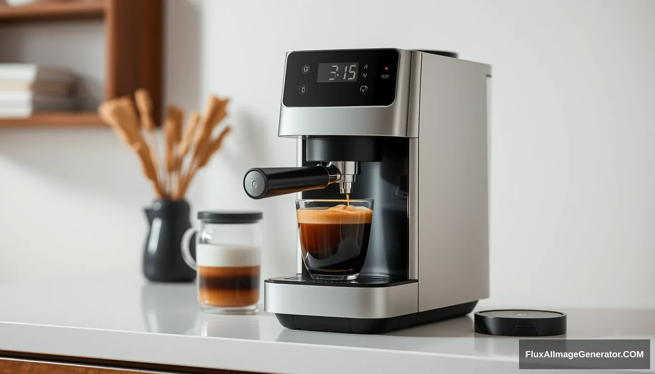 A coffee machine, beautiful, xiaomi style. - Image