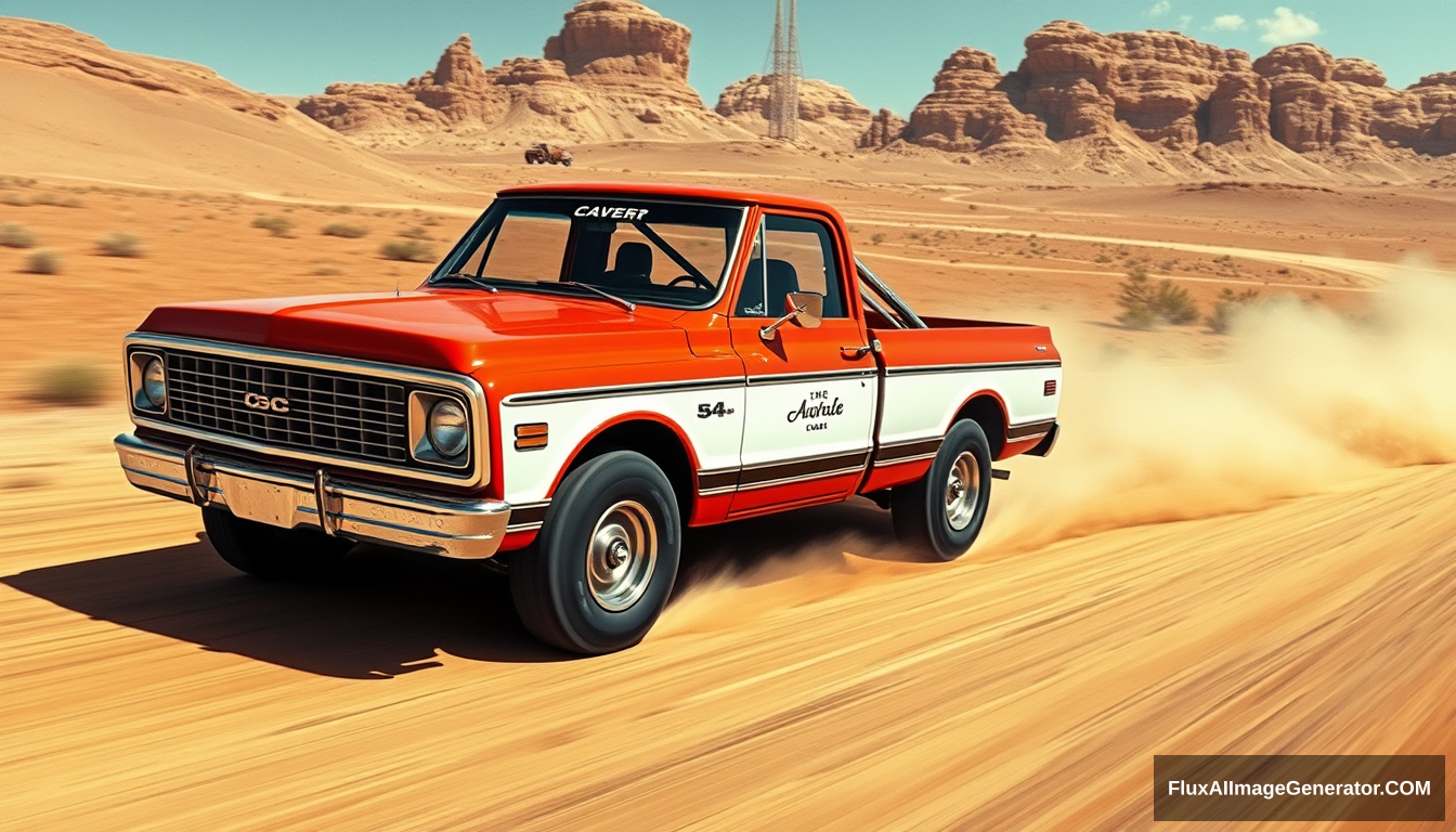 1972 C10 pickup racing on Mars. - Image