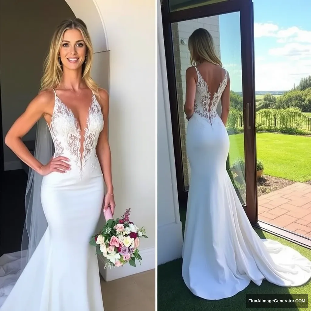 Fitness model influencer Emma's controversial wedding dress.