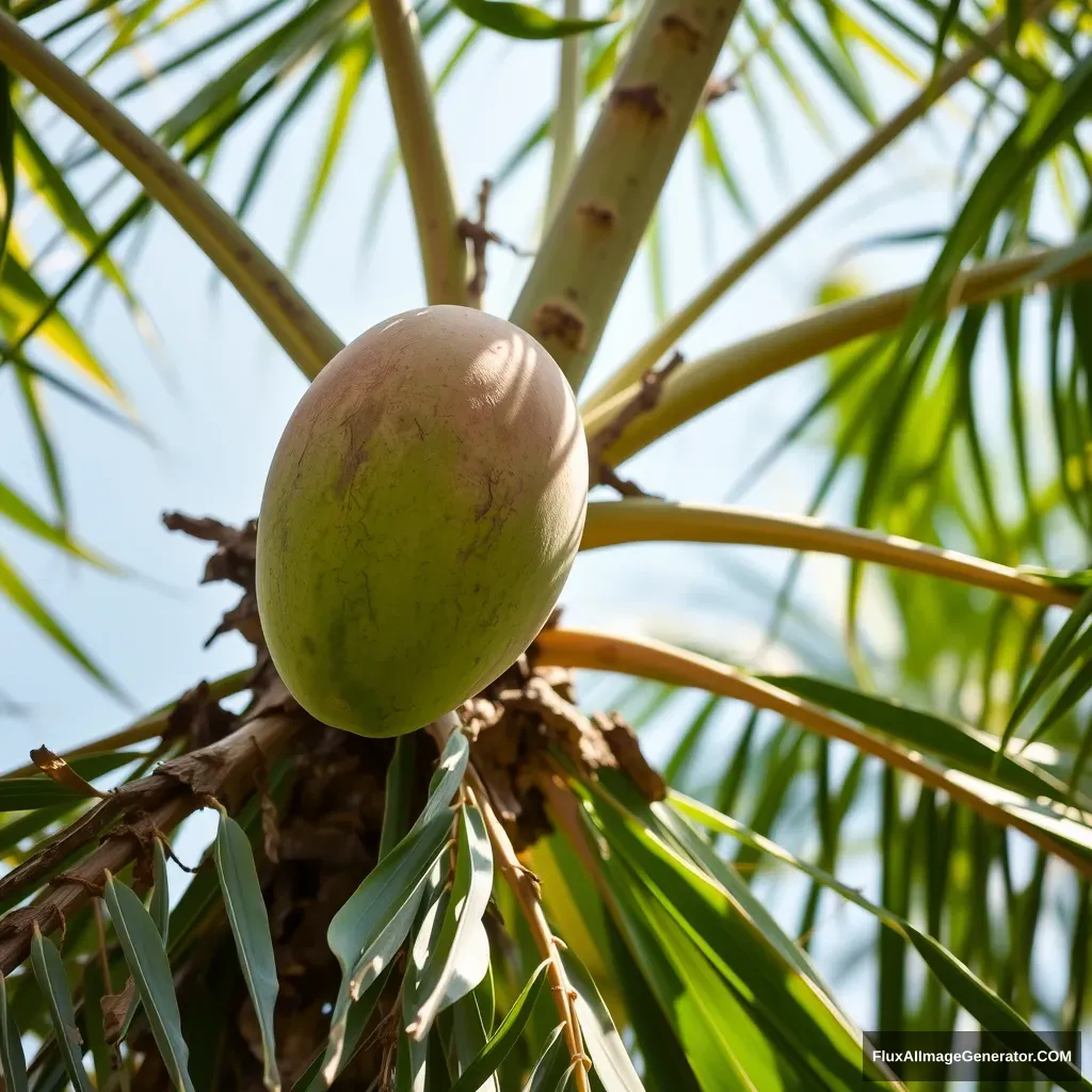 Mango on coconut tree - Image