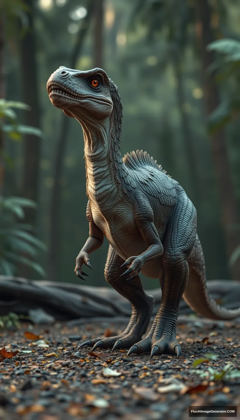 bird feathered t-rex, hyper-realistic photo, 8K, unreal engine, full body shot - Image