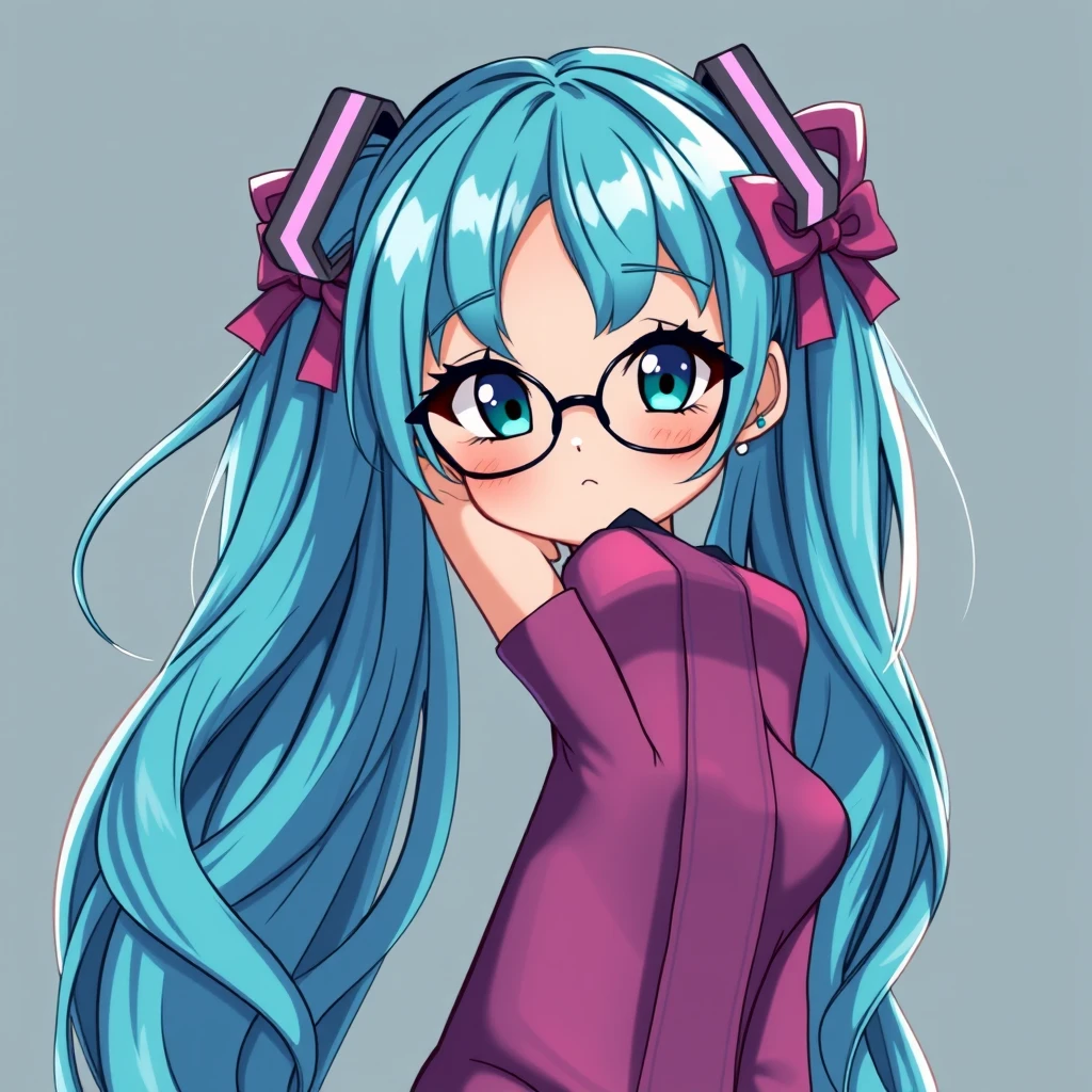 Full body anime drawing of Hatsune Miku as Oprah Winfrey.