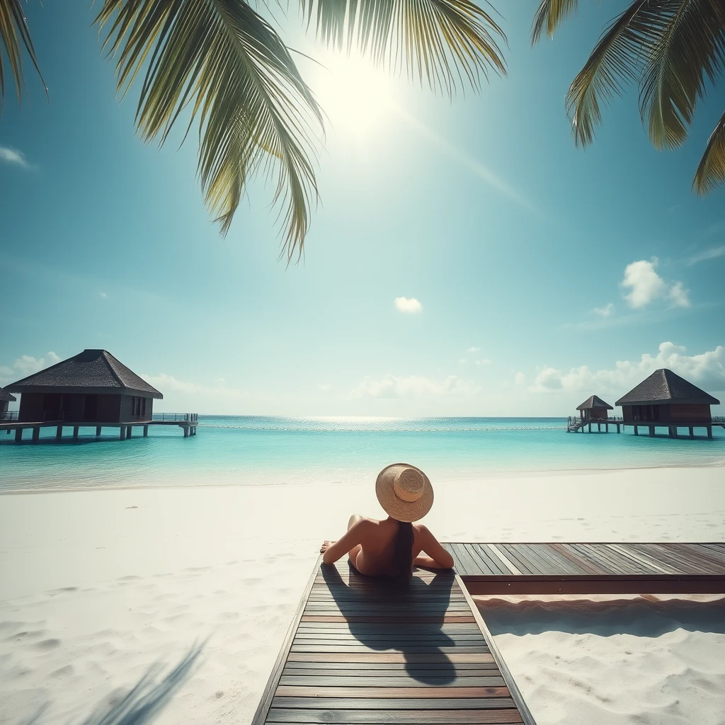 "Sunbathing in the Maldives" - Image