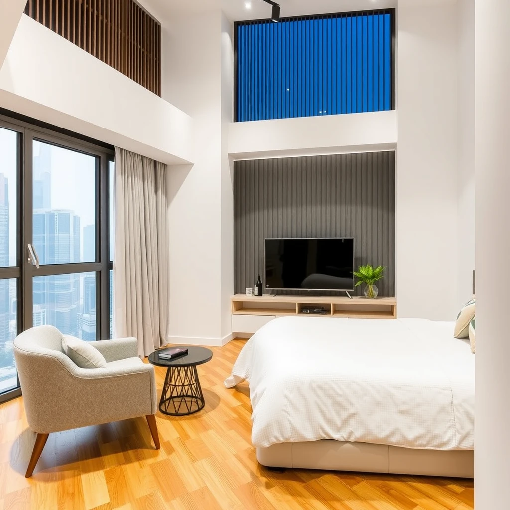 modern apartment in Hong Kong measuring 380 sqft