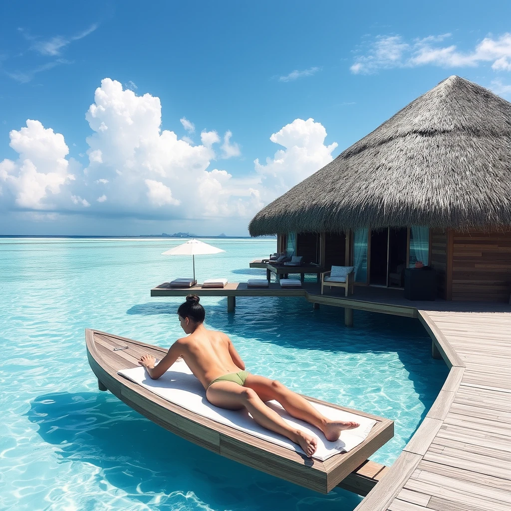 "Sunbathing in the Maldives" - Image