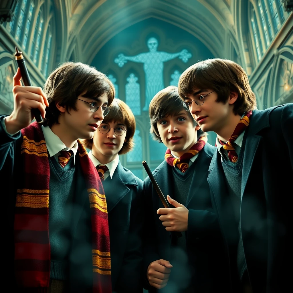 Photorealistic: Beatles in Hogwarts