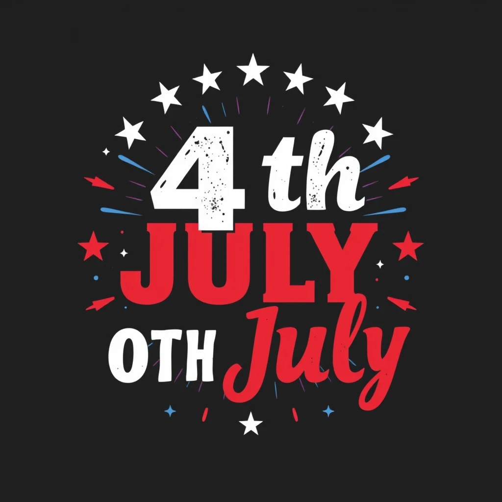 Vibrant t-shirt design with black background, graphic design vector, 4th of July, shirt design, vector, ready for print. - Image