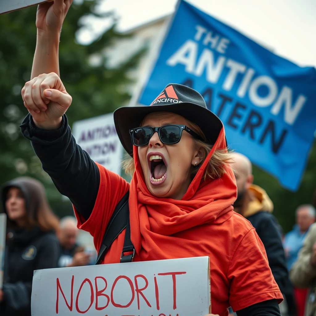 angry anti-abortion protester