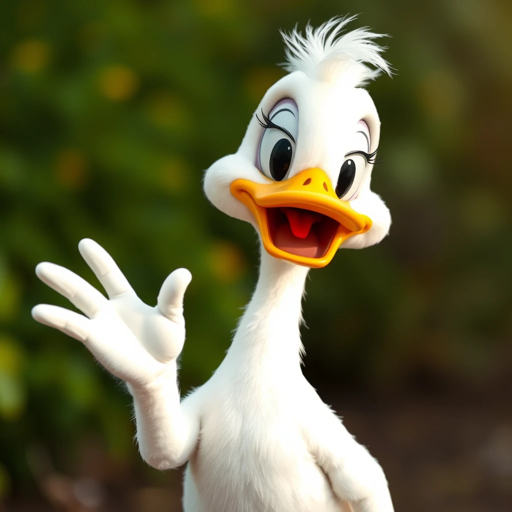 a white Daffy Duck. - Image