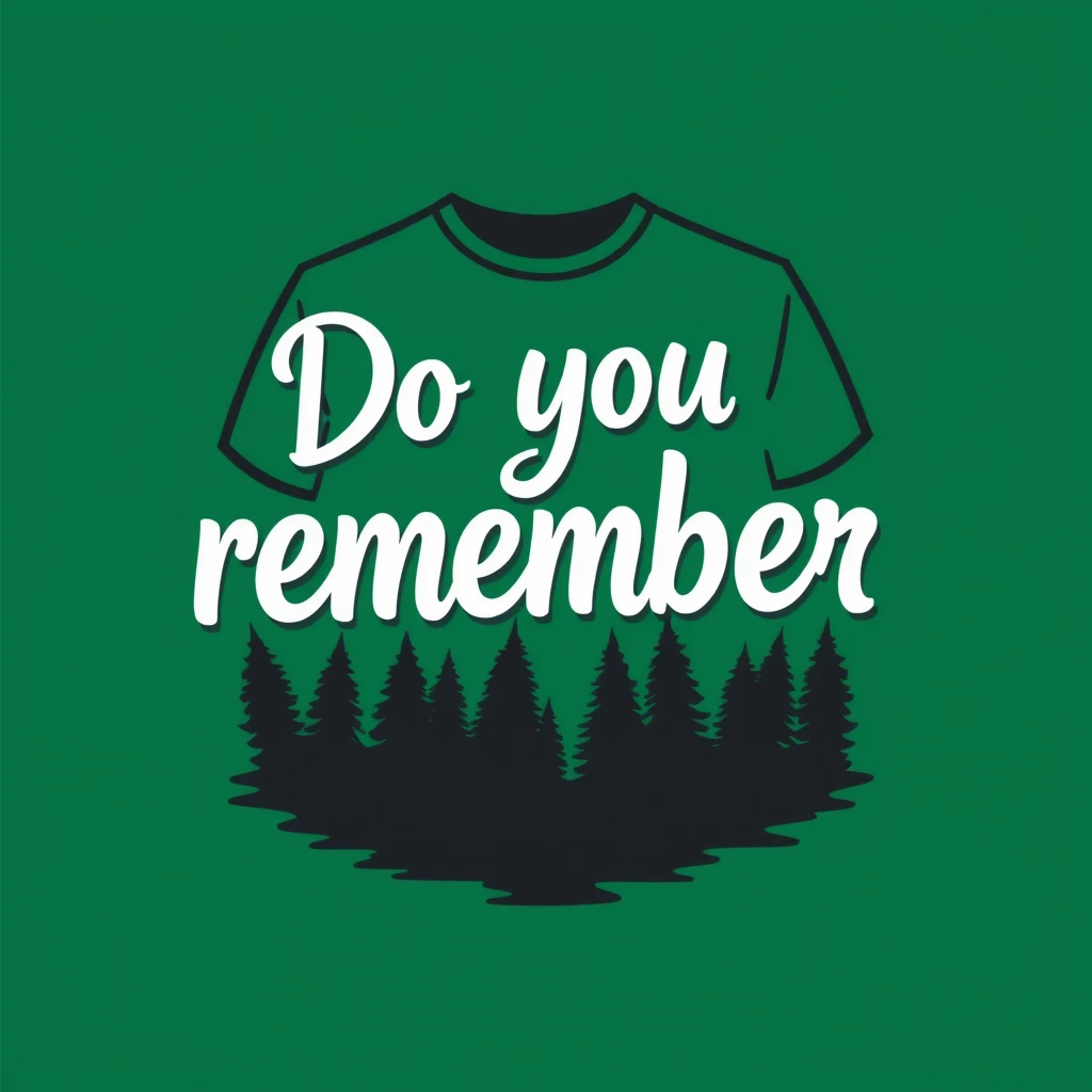 shirt design with text 'Do you remember'