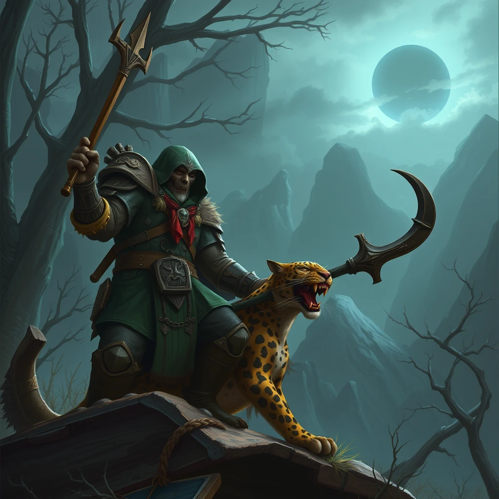 WoW orcs hunter and his leopard - Image